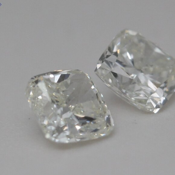 Cushion Diamond Studs 14K Yellow Gold (2.07 Ct H I Si1) C54200057 - Picture 6 of 6